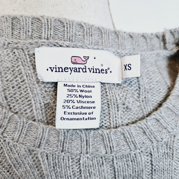 Vineyard Vines Plaited Cashmere Coral Lane Sweater X-small - Picture 12 of 12